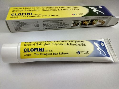 CLOFINI Gel - 30gm Pain Relief Solution | Contains Diclofenac Diethylamine, Virgin Linseed Oil, Menthol, Methyl Salicylate, Capsaicin for Muscle and Joint Aches, Inflammation Relief