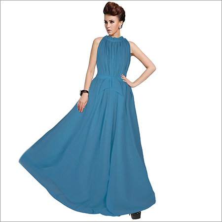 Ladies Long Cruze Blue Gown