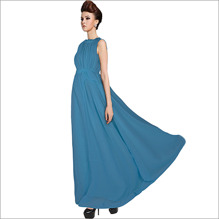 Ladies Long Cruze Blue Gown