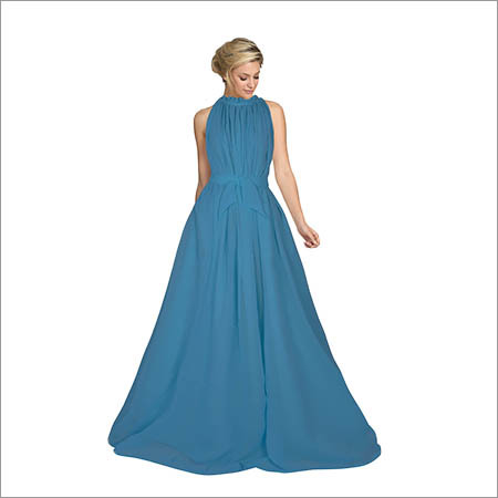 Ladies Long Cruze Blue Gown
