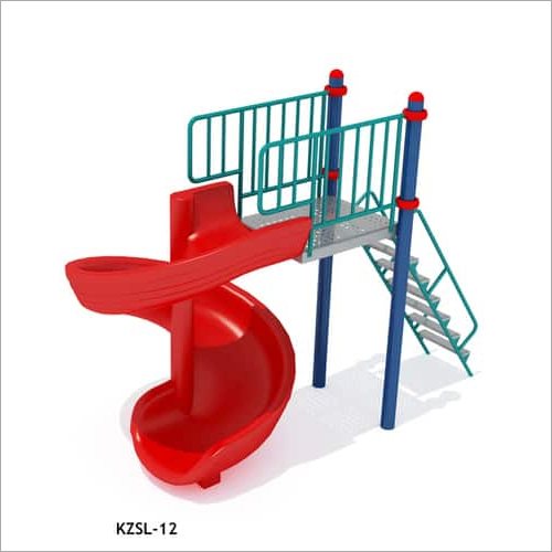 Spiral Playground Slides - Lldpe Plastic, 11x5.6x8.6 Ft , Age Group 3-12 Years, Balancing & Climbing Fun