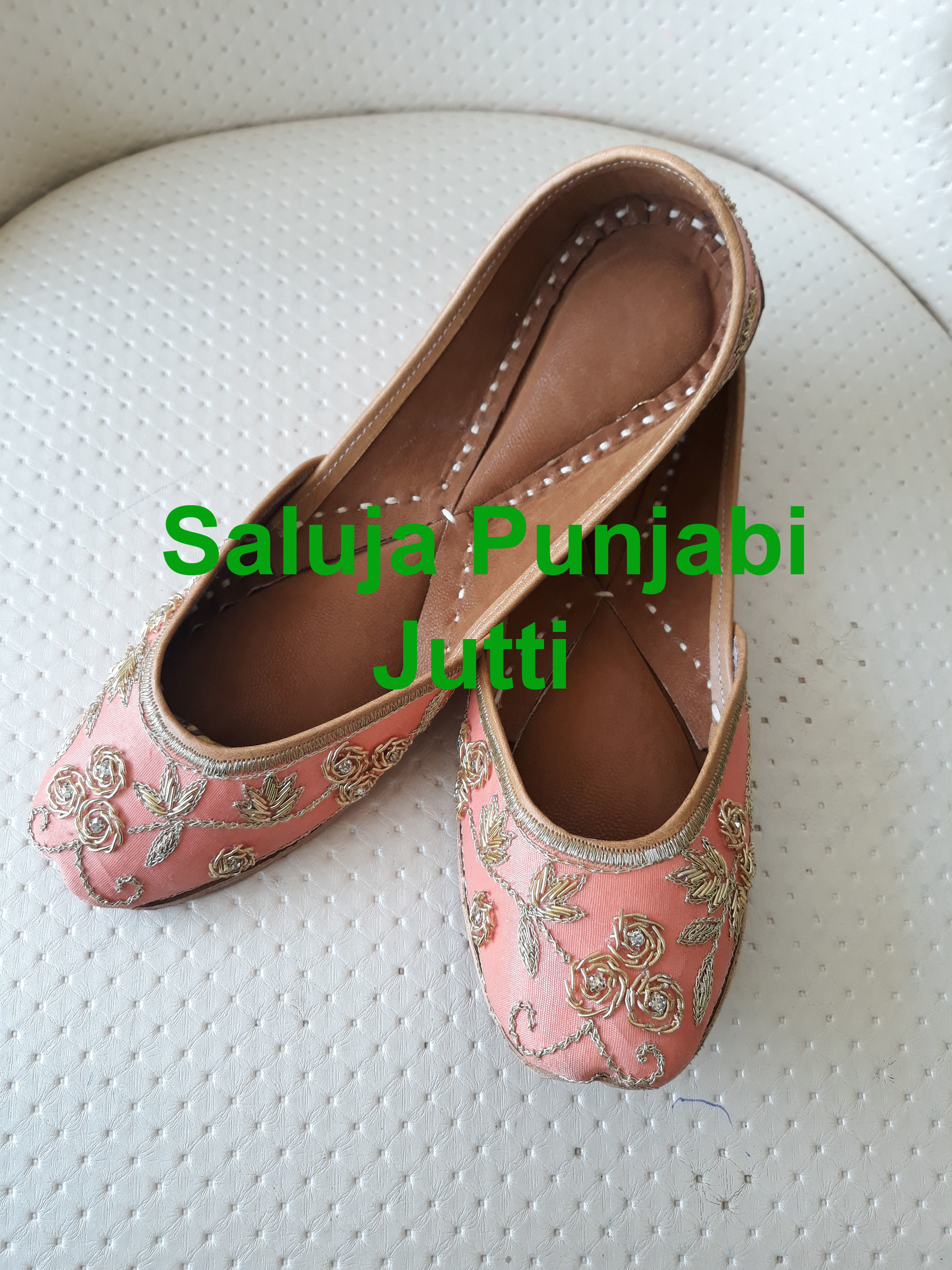 Women's Jutti - Leather And Cotton Blend, Flat Heel Design In Elegant Pink, Customized Logo | All Size Options Available, Lightweight At 500 Grams