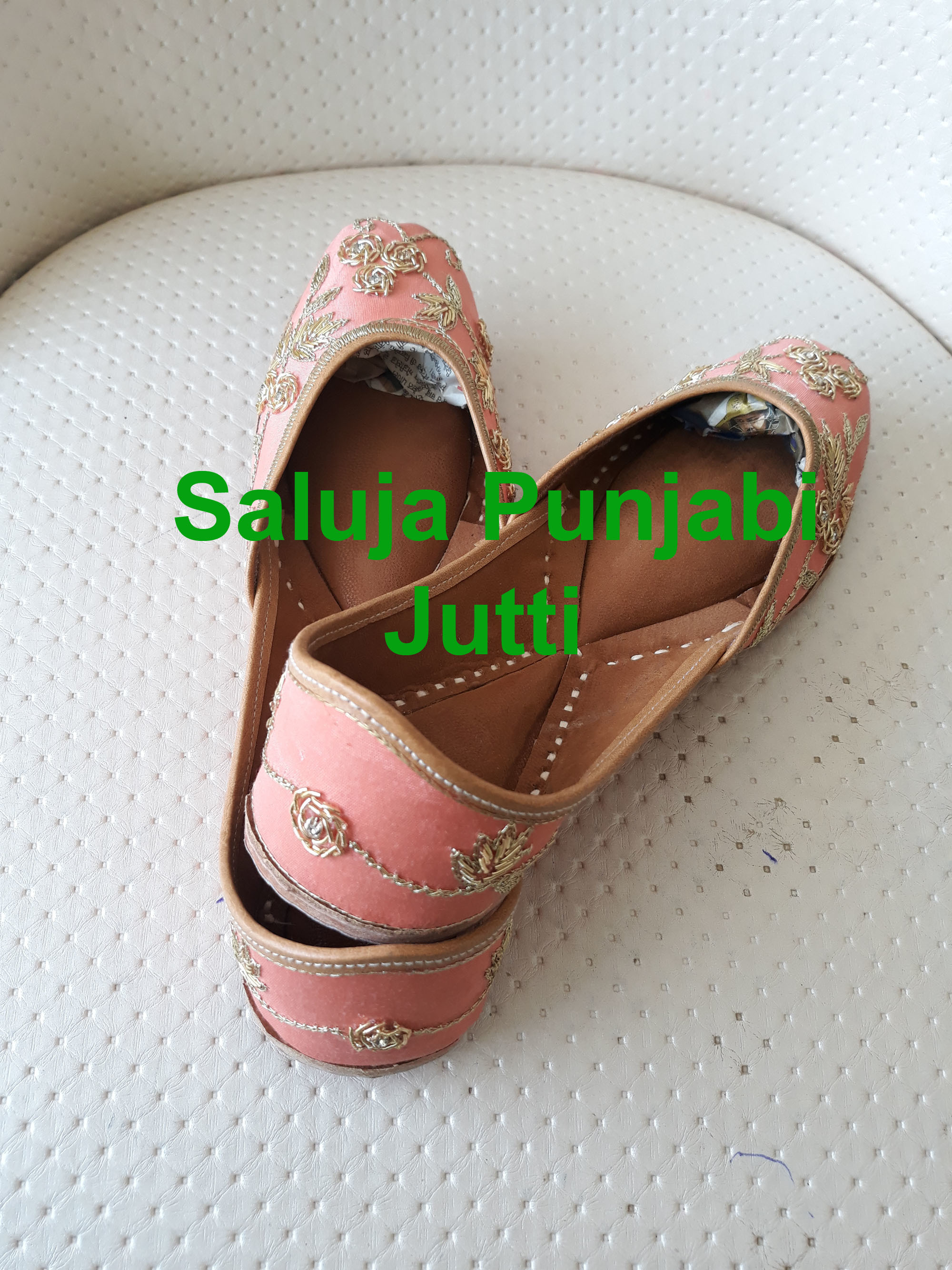 Women's Jutti - Leather And Cotton Blend, Flat Heel Design In Elegant Pink, Customized Logo | All Size Options Available, Lightweight At 500 Grams