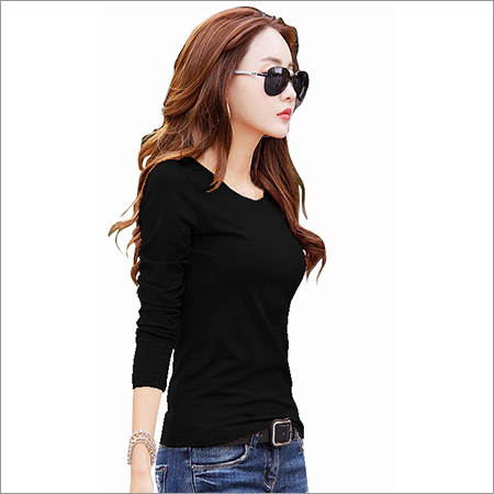 Ladies Plain Black Top