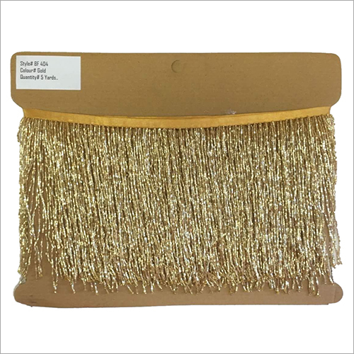 Golden Jhalar Lace - Silk Fabric, One-Sided Design | Elegant Golden Motifs for Decorative Applications