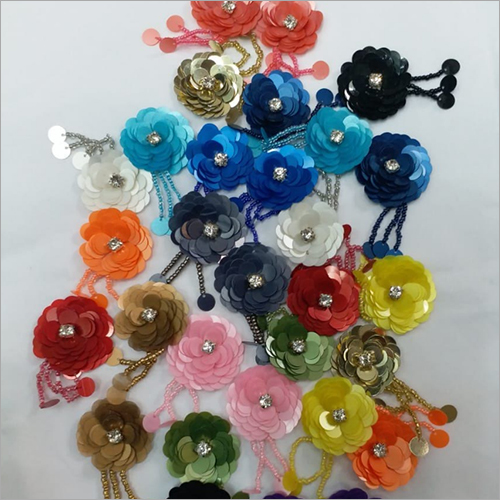 Small Patch - Silk One Sided Design, Adorned with Elegant Stones for Distinctive Style and Luxurious Touch