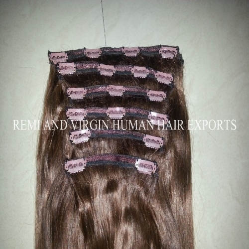 9a Piece Clip In Human Hair Extensions - 100% Temple Raw Indian Hair, Natural Straight 10-30 Inch Lengths, Remy Virgin Quality, Zero Shedding With Double Weft Technology