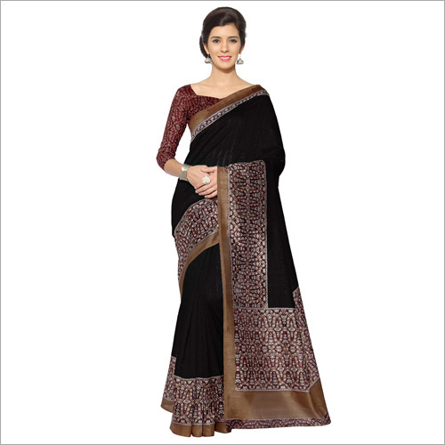 महिलाओं की भागलपुरी काली साड़ी