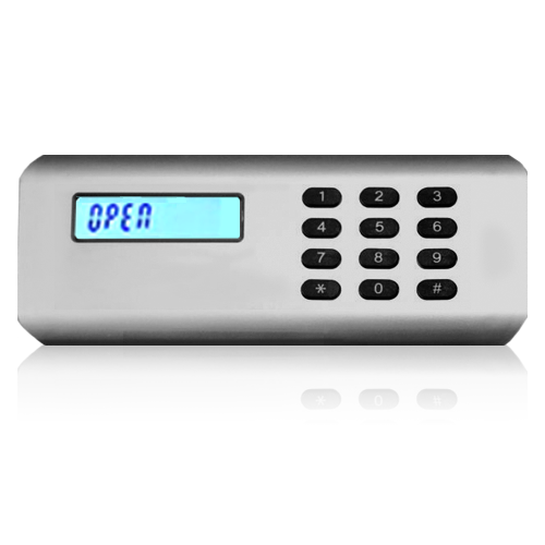 E-Guard Safe Lock - Stainless Steel, 250-300 Grams | Intelligent Terminal Device for Gym Lockers, Silver and Blue Painted Finish