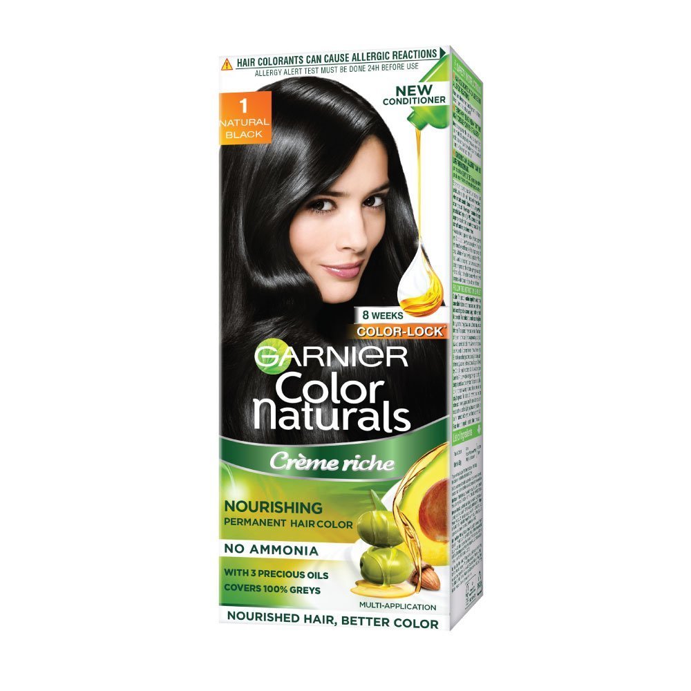 Garnier Color Naturals Shade 1 Natural Black, 60ml + 50g