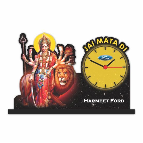 Yellow Led Glowing Table Clock
