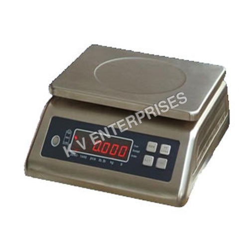 Water Proof Bench Scale - Stainless Steel, Digital Display | Silver Finish, Durable Design