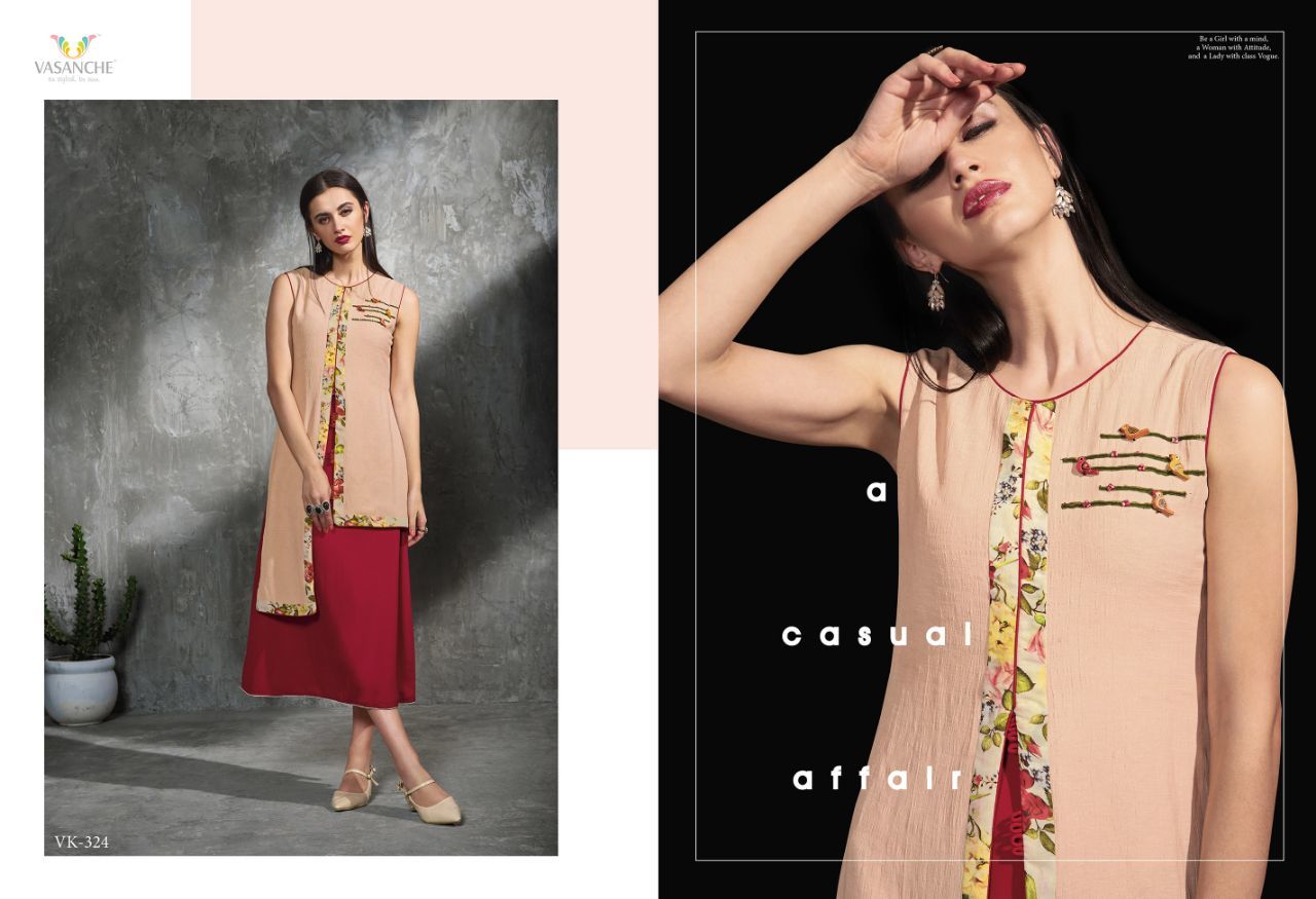 Mix Double Layer Kurti