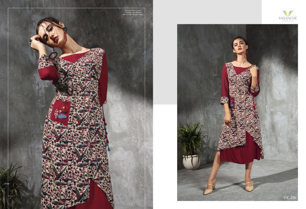 Mix Double Layer Kurti