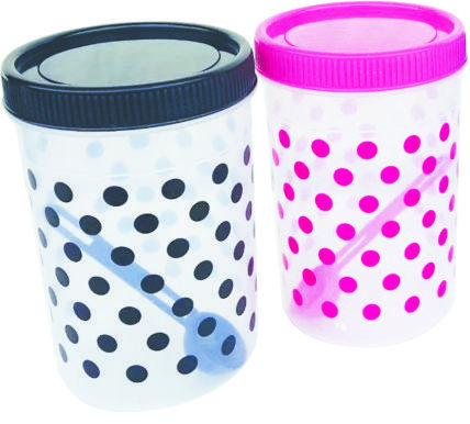 Pink Polka 350 (4 Pc) Set Container