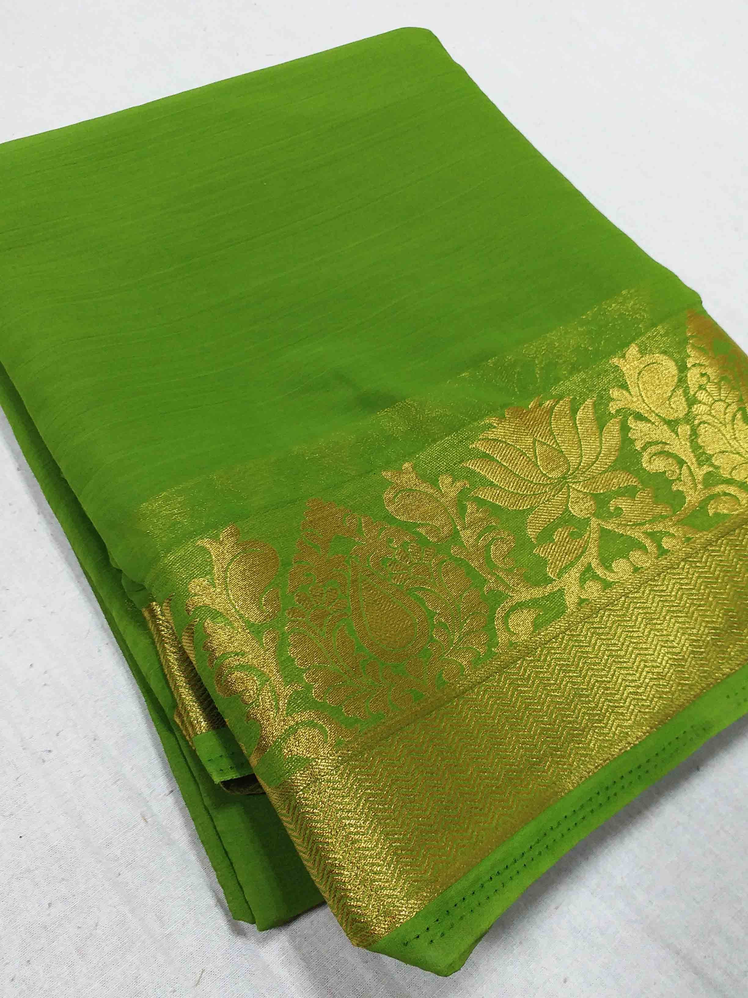 Woven Chiffon Jacquard Border Chitpallu Saree