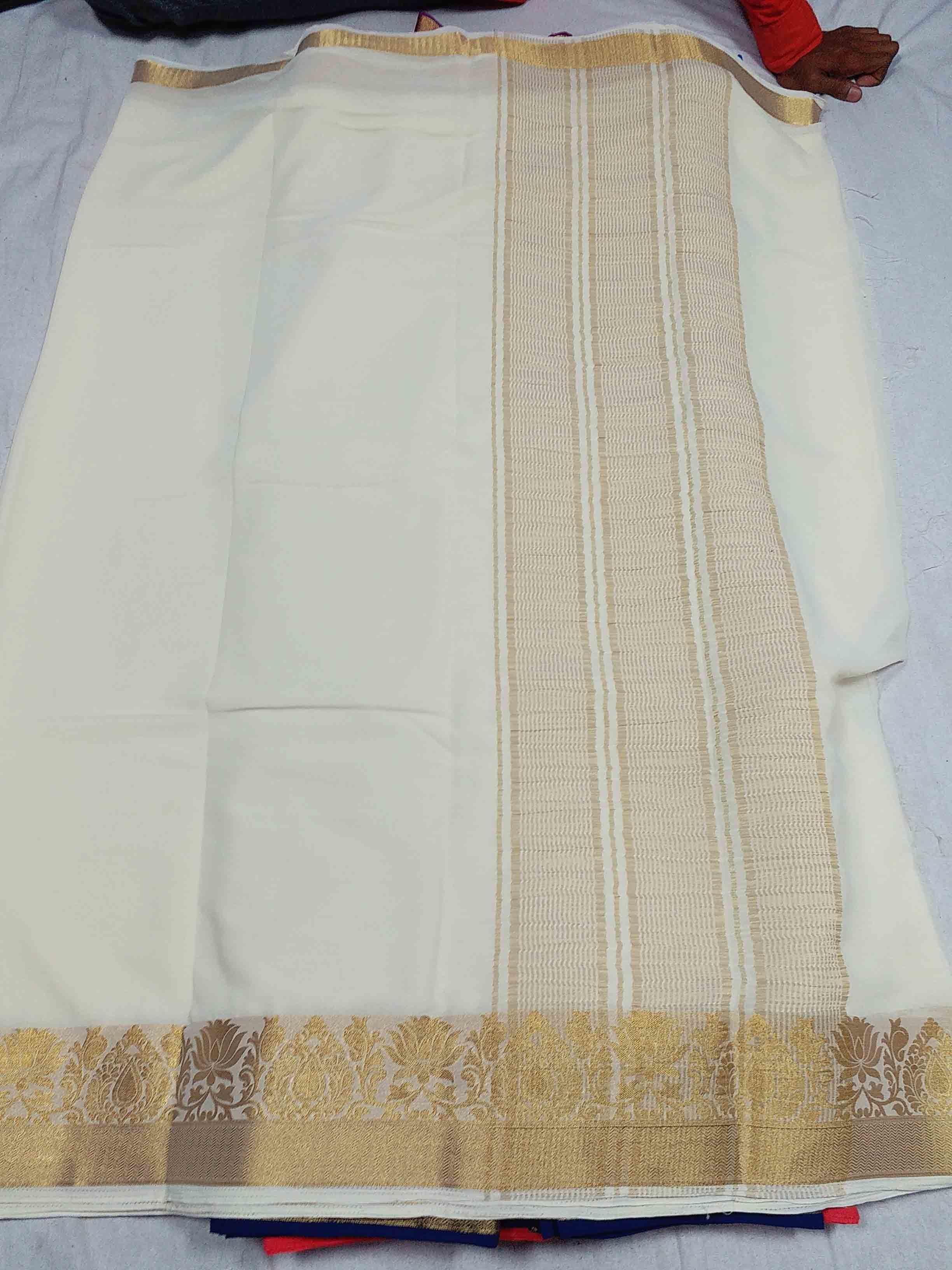 Woven Chiffon Jacquard Border Chitpallu Saree