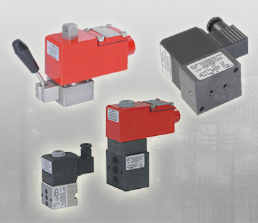 Red Black 3/2 Solenoid Valve