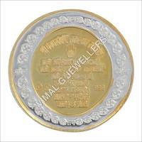 Mahavir Bhagwan Golden Polish Coin