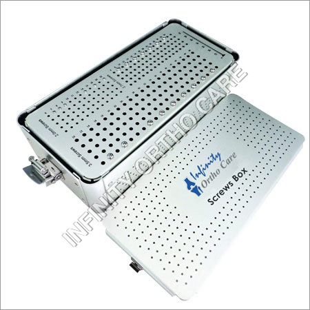 स्टील आर्थोपेडिक स्क्रू बॉक्स