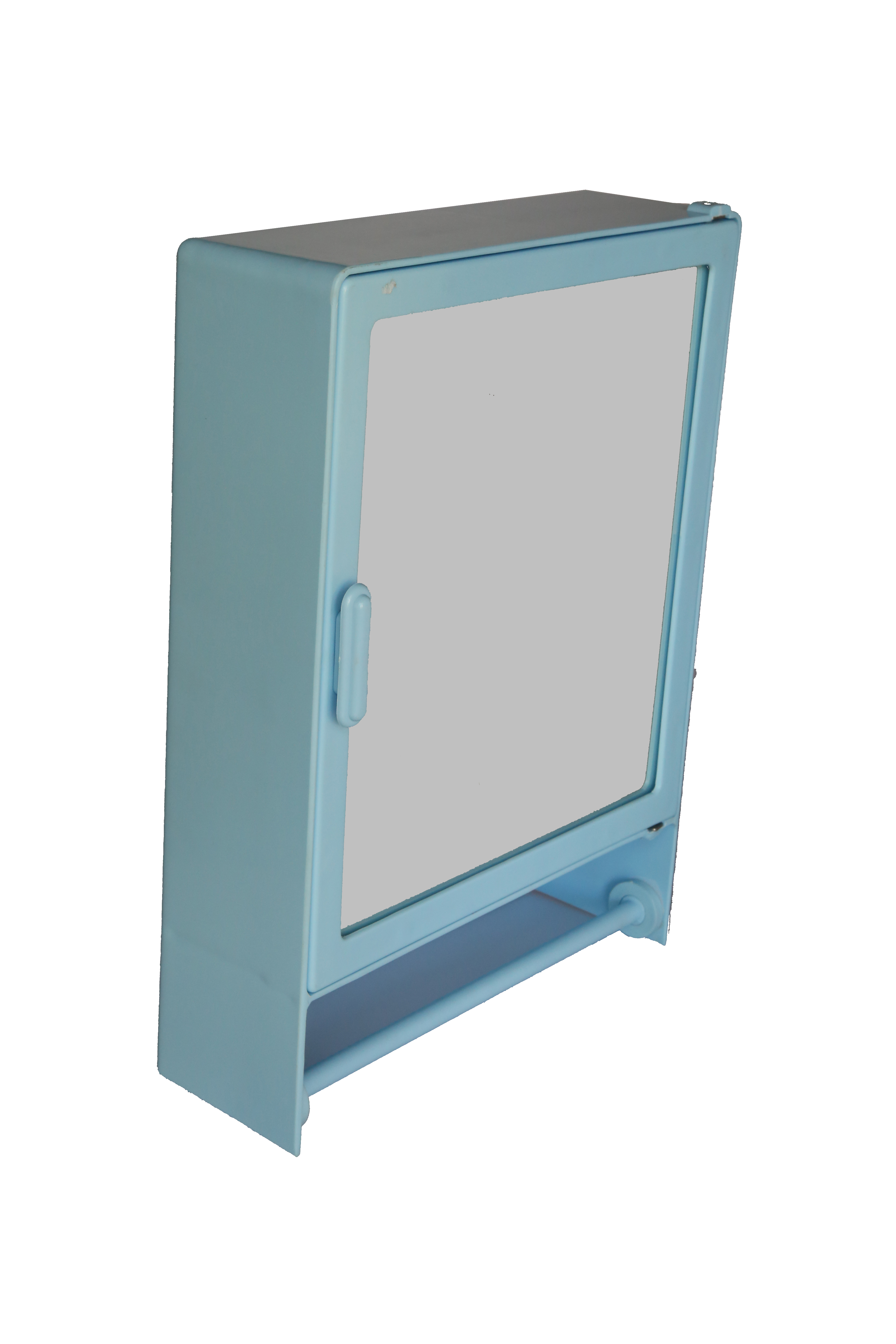 Good Morning Rod Bathroom Cabinet - Pet Material, 3-shelf Design | Elegant Mirror, Towel Bar, Brush Holders, Classy Finishing