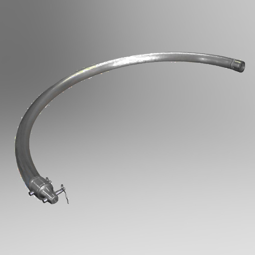Aluminum 180 Degree Semi Circle - 1 Metre Diameter, Silver Chrome Polish Finish | Industrial Application, 50mm Tube Diameter