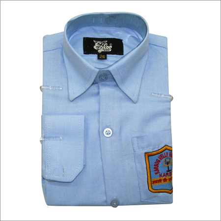 Senior Secondary School Plain Shirt - Cotton Fabric, Size L, Long Sleeve | Cool Dry, Washable, Ideal for Boys Aged 4 to 13 Years