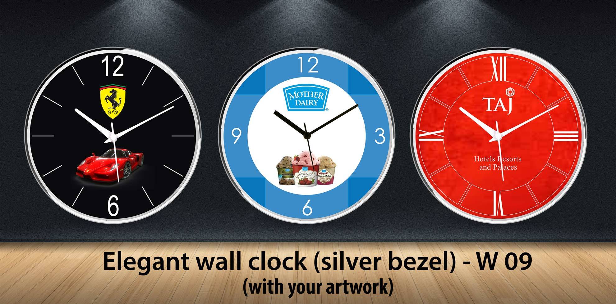 Metallic Fancy Clock