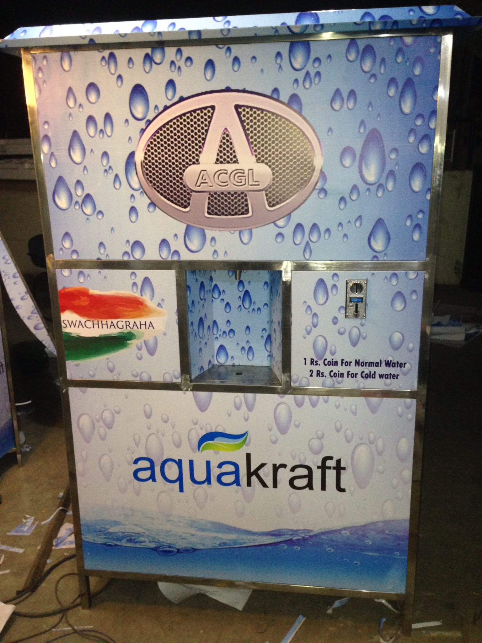 Coin Operated Water Atm - Stainless Steel, Customizable Dimensions | Inbuilt Ro System, Multi-stage Water Filtration, Scanner Based Coin Mechanism