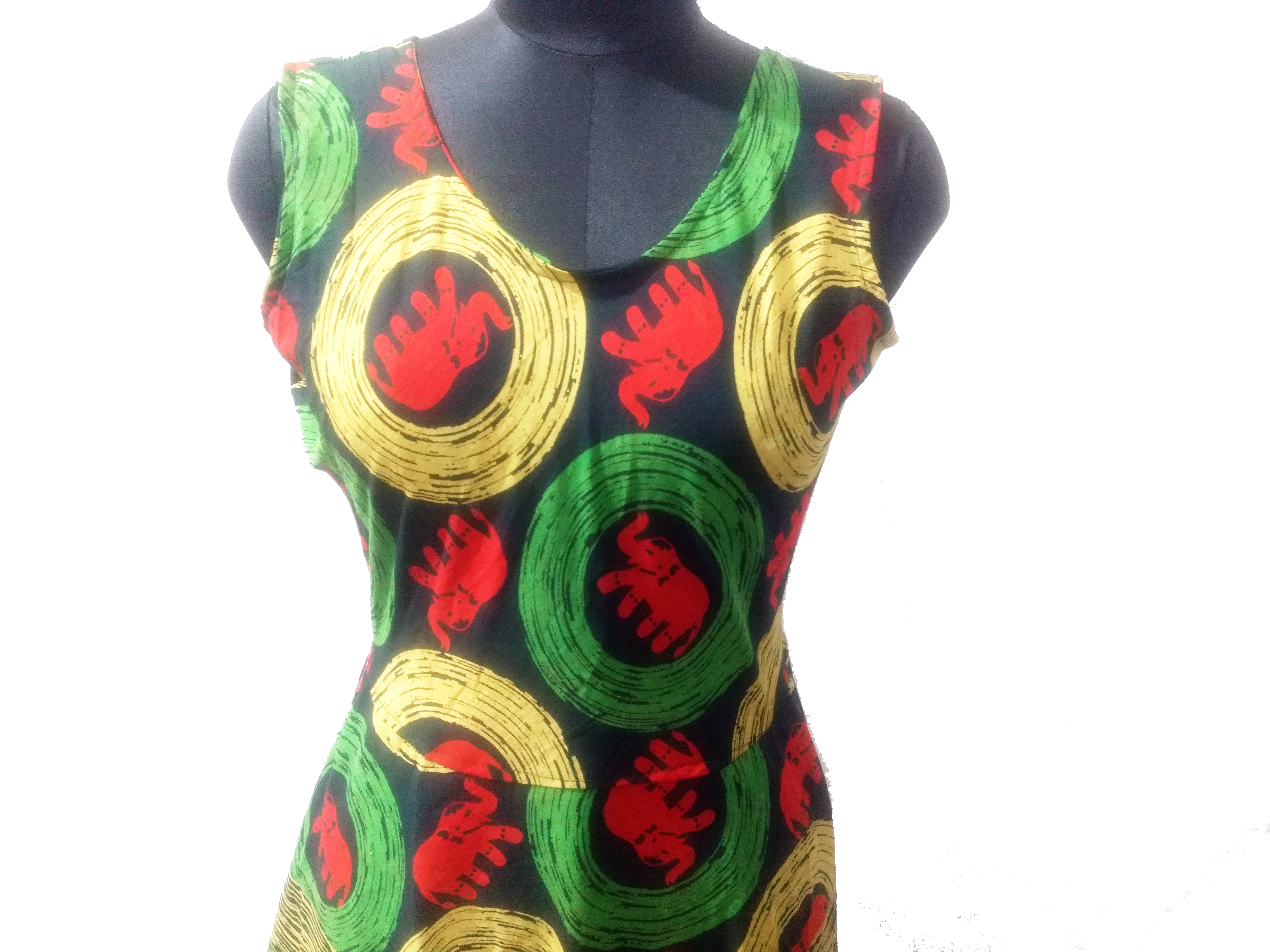 Jaipur Designer Printed Maxi Style Long Dress - 100% Pure Cotton, Free Size (Up To 44 Inch), Green Color | Traditional Jaipuri Print, Long Length (50 Inch)