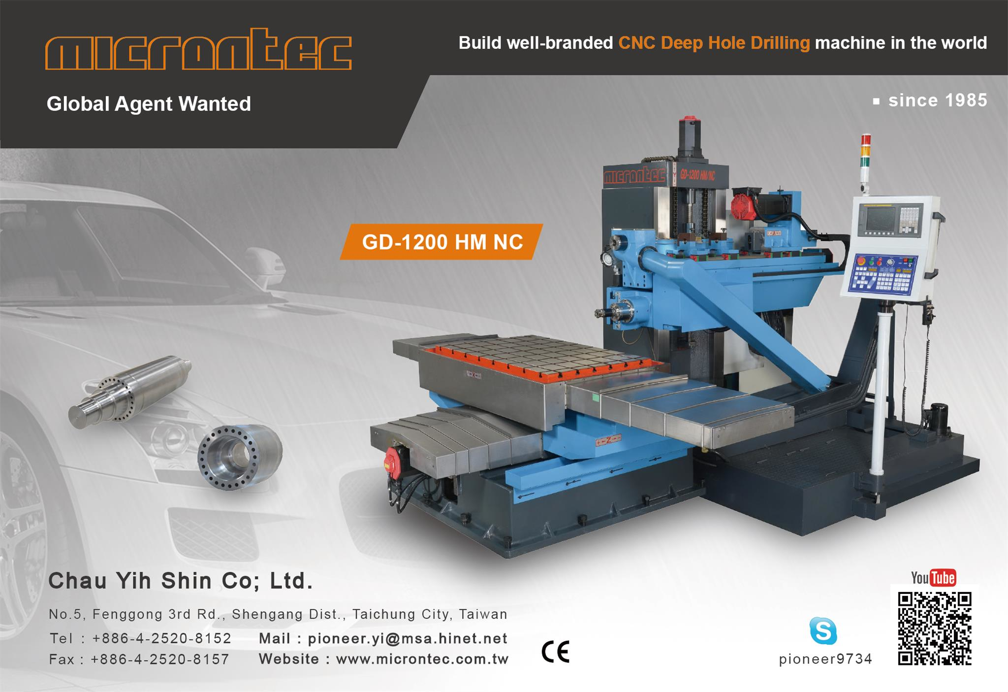 Automatic Full Splash Guard Table Type Deep Hole Drilling Machine