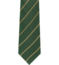 Cream And Black Polyester Strip Ties