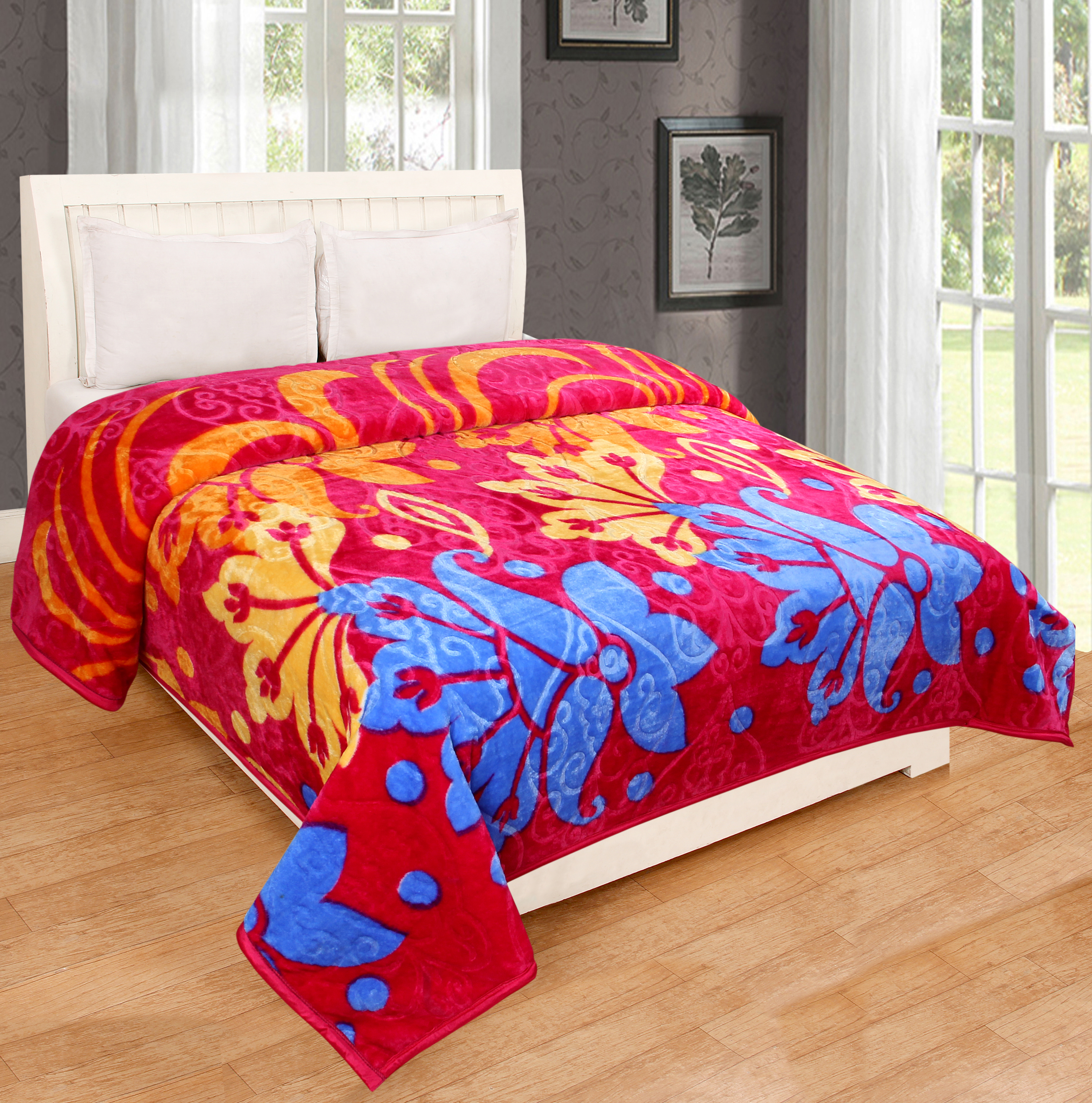 Mink Blanket - 100% Cotton, Full/queen/king Size, Red Color | Soft Touch, Warm Feel, Perfect For Adults And Children