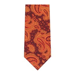 Orange Promotional Silk Woven Ties