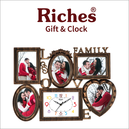 घड़ी के साथ अनुकूलित फोटो फ्रेम्स