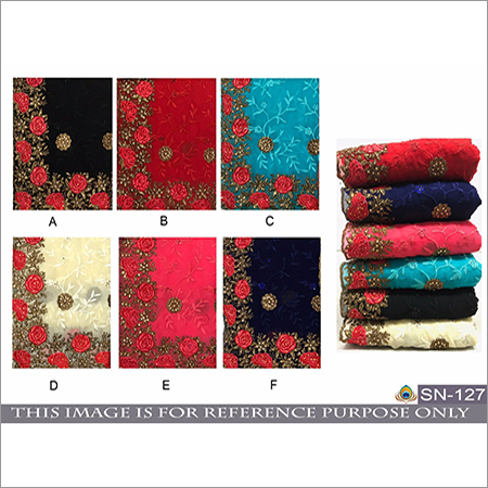 लेडीज़ डिज़ाइनर नेटेड साड़ी