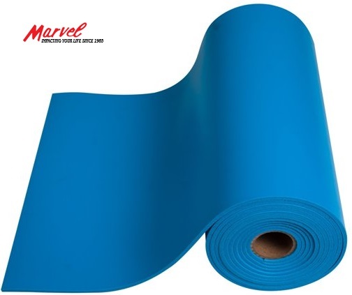 Insulation Mat - Rubber, 1000mm Length, 2.00mm & 3.00mm Thickness, Blue & Black | High Voltage Insulation Resistance Up To 33kv, Protects Against Electrical Shocks