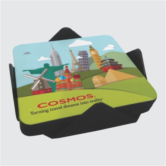 Wooden Tea Coaster - 4x4 Inch Square, Mix Color With Car Print Design And Wood Finish