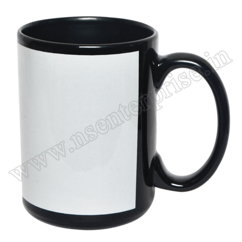 15oz Patch Mug - Ceramic, 95mm Height X 81mm Diameter, Black Color | Printable Area, 400g Weight, Set Of 36 Pieces