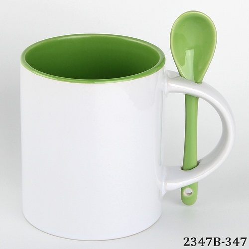 White And Red Spoon Mugs