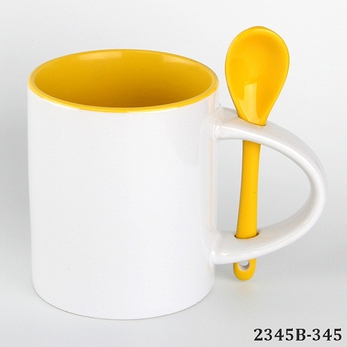 White And Red Spoon Mugs