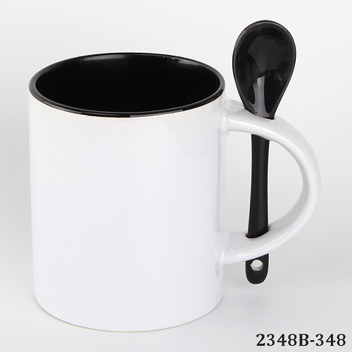White And Red Spoon Mugs