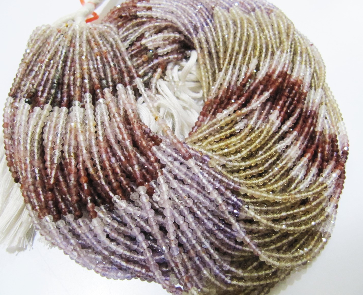 Stone Aaa Quality Natural Multi Rutiled Rondelle Faceted Beads