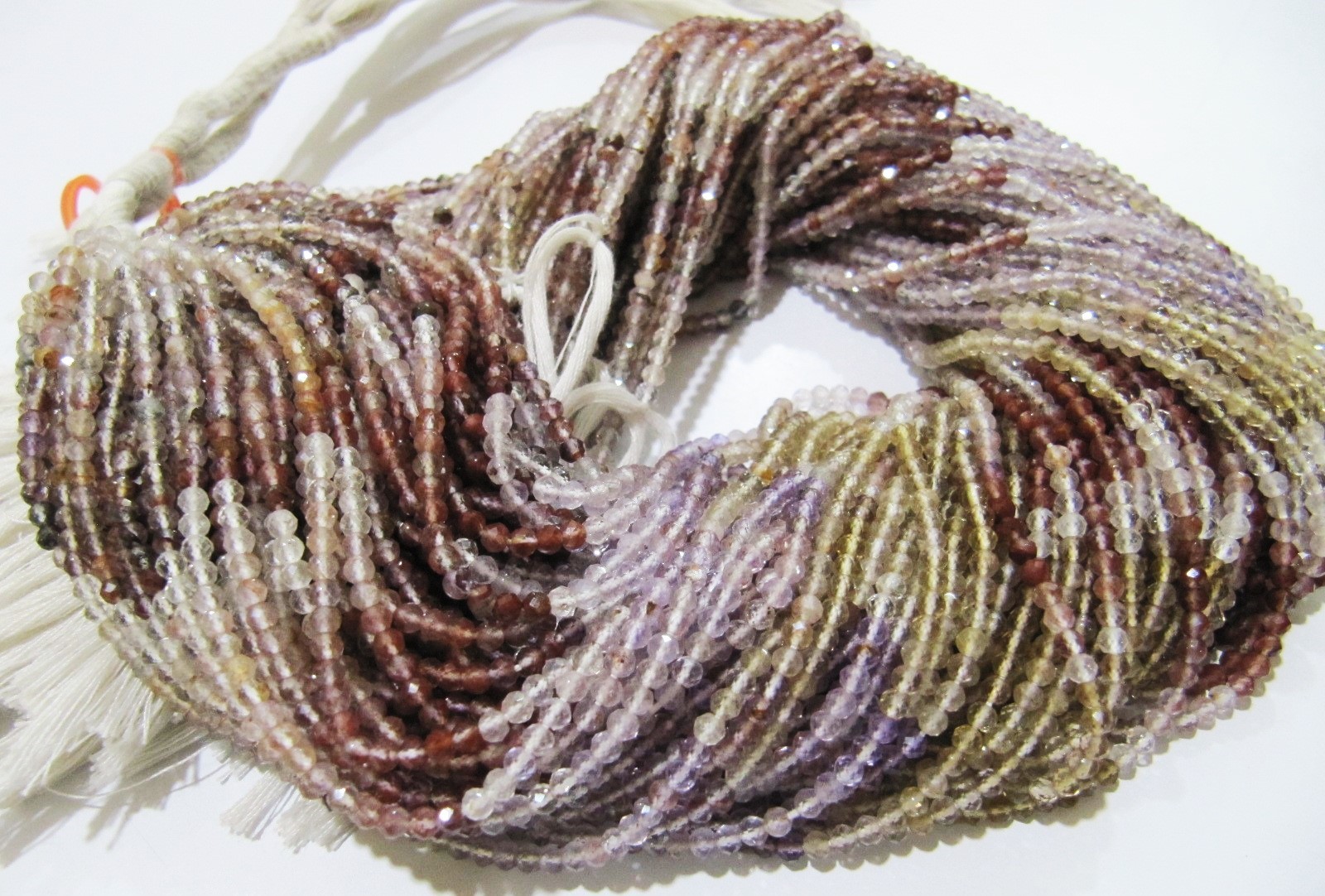 Stone Aaa Quality Natural Multi Rutiled Rondelle Faceted Beads