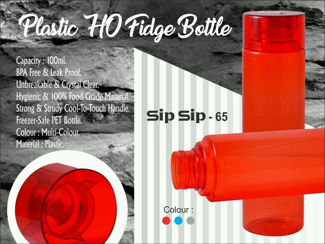 White And Orange Plastic Water Bottle