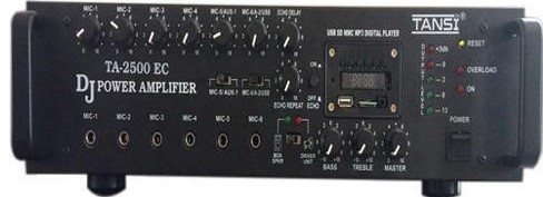 Black Tansi Ta -2500 Ec Dj Power Audio Amplifier 250 Watt