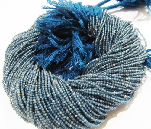 Blue Aaa Quality Natural Kyanite Gemstone Rondelle Beads