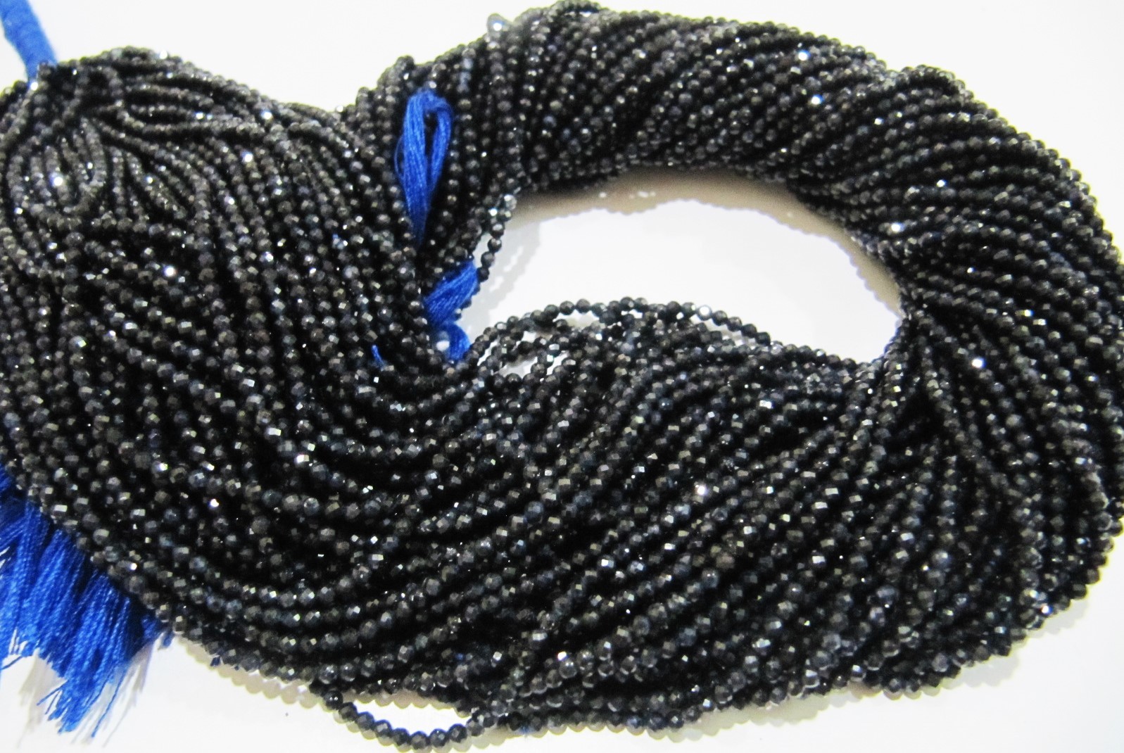 Stone Aaa Quality Natural Microcut Blue Sapphire Beads