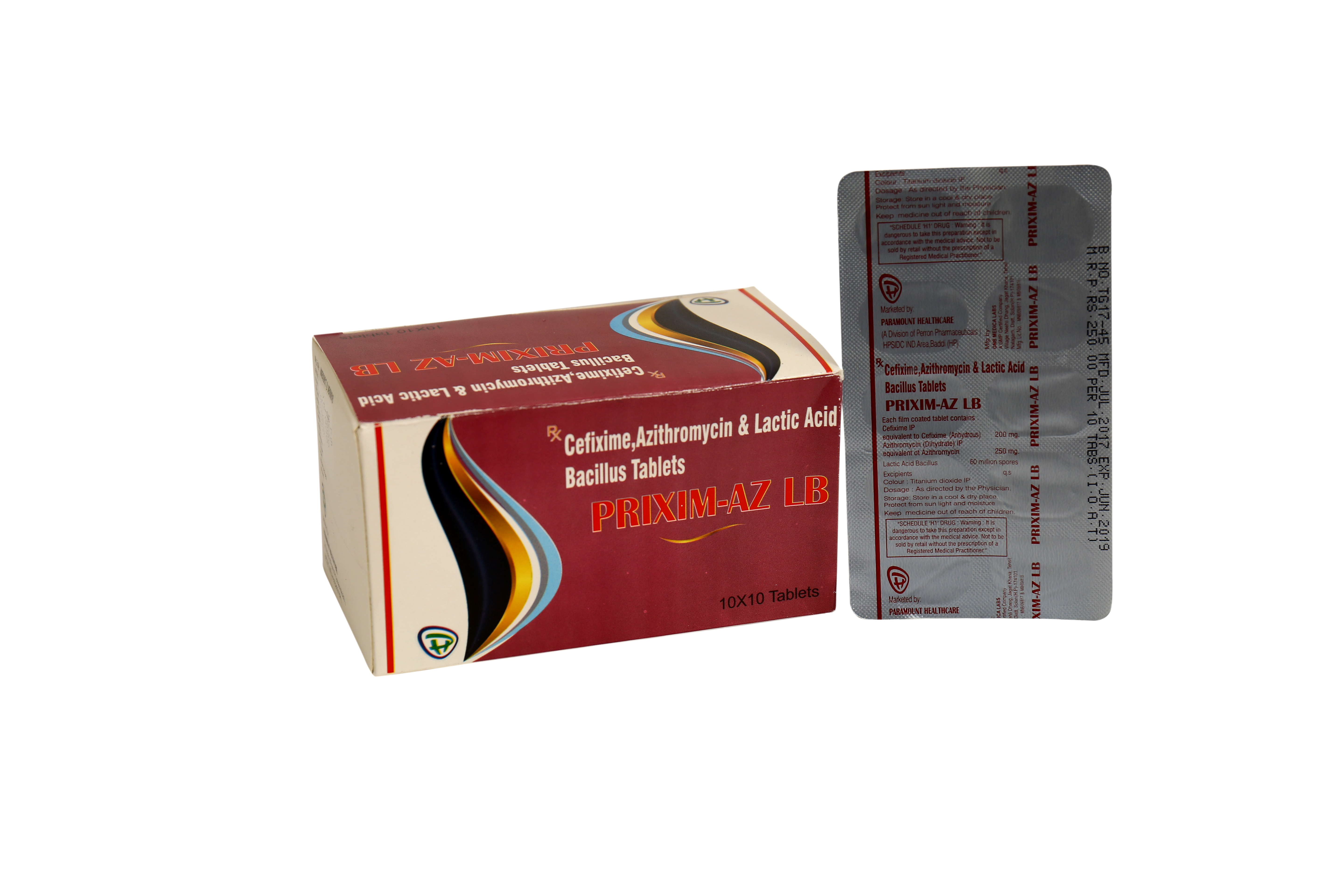 Cefixime, Azithromycin & Lactic Acid Bacillus Tablets