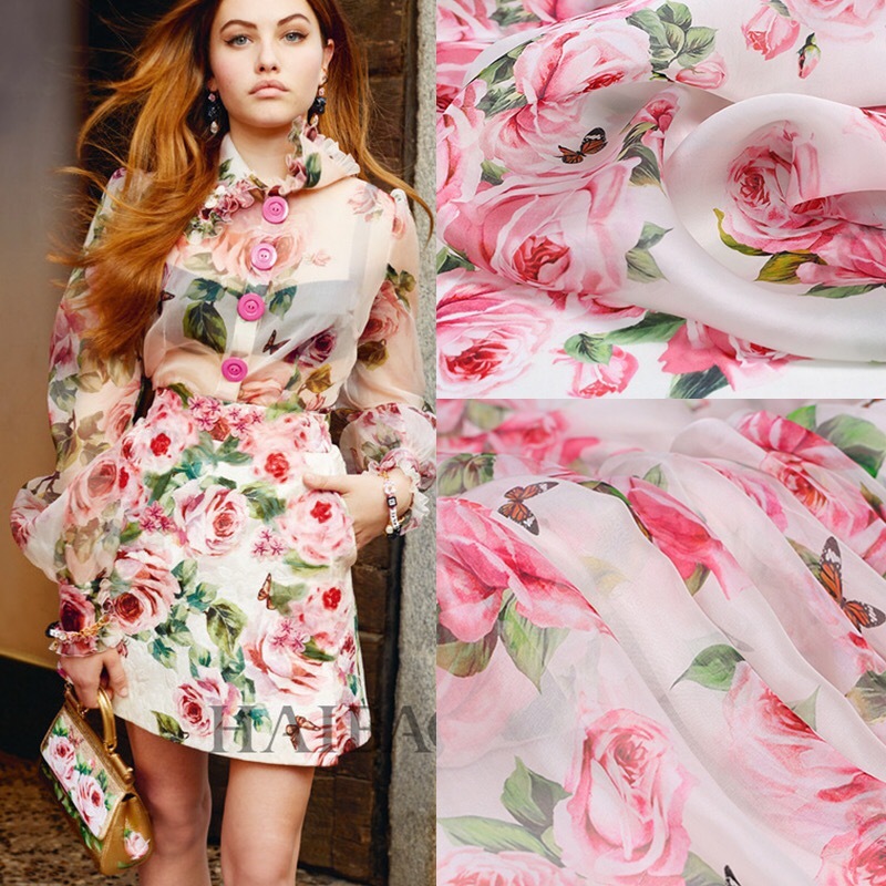 Digitally Printed Organza Fabric